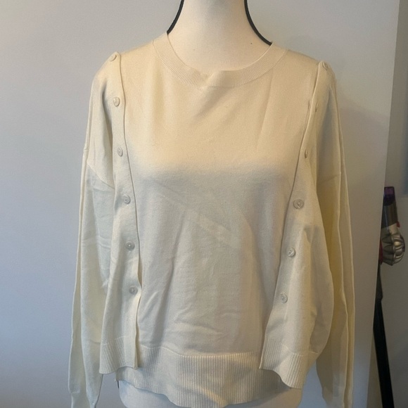 My Twinset White Cardigan – Button Detail – Size Medium – Classic & Chic - Picture 6 of 17